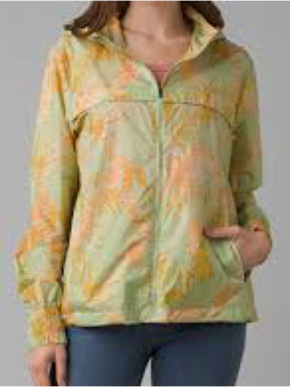 prAna Whistler Anorak Lightweight Jacket  Coastal Sage Jungle print -Small NWT